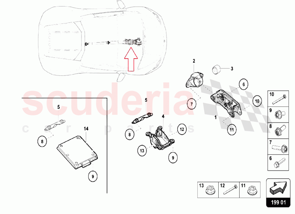 Front Differential Support of Lamborghini Lamborghini Huracan LP580 Coupe