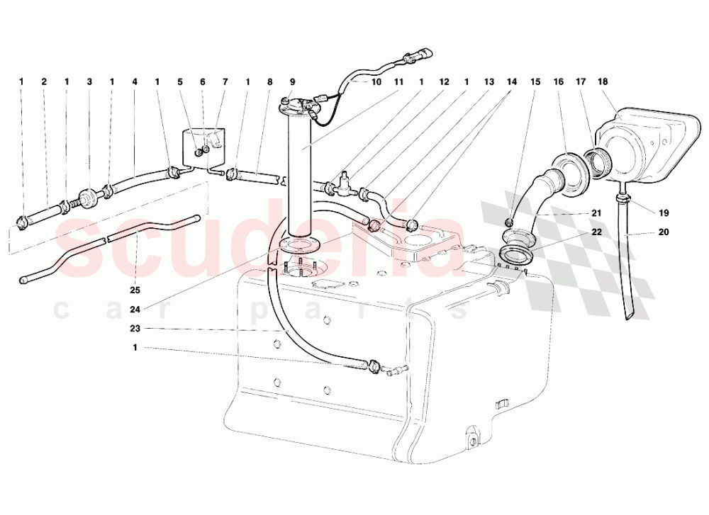 Fuel System 3 of Lamborghini Lamborghini Diablo VT (1993-1998)
