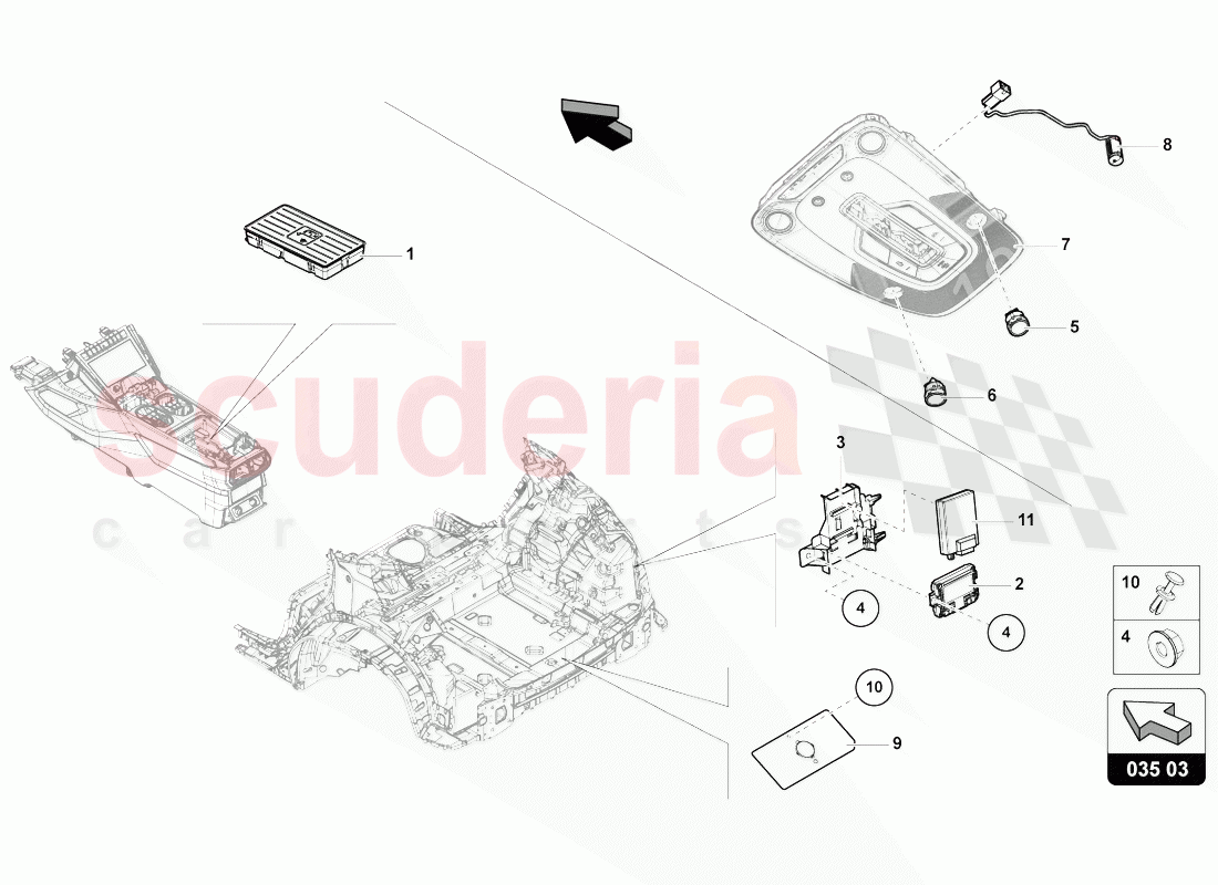 ELECTRIC PARTS FOR CELLPHONE PREPARATION of Lamborghini Lamborghini Urus (2018-2019)