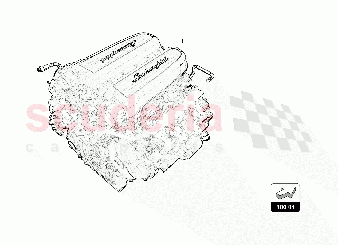 ENGINE of Lamborghini Lamborghini Huracan Evo Coupe