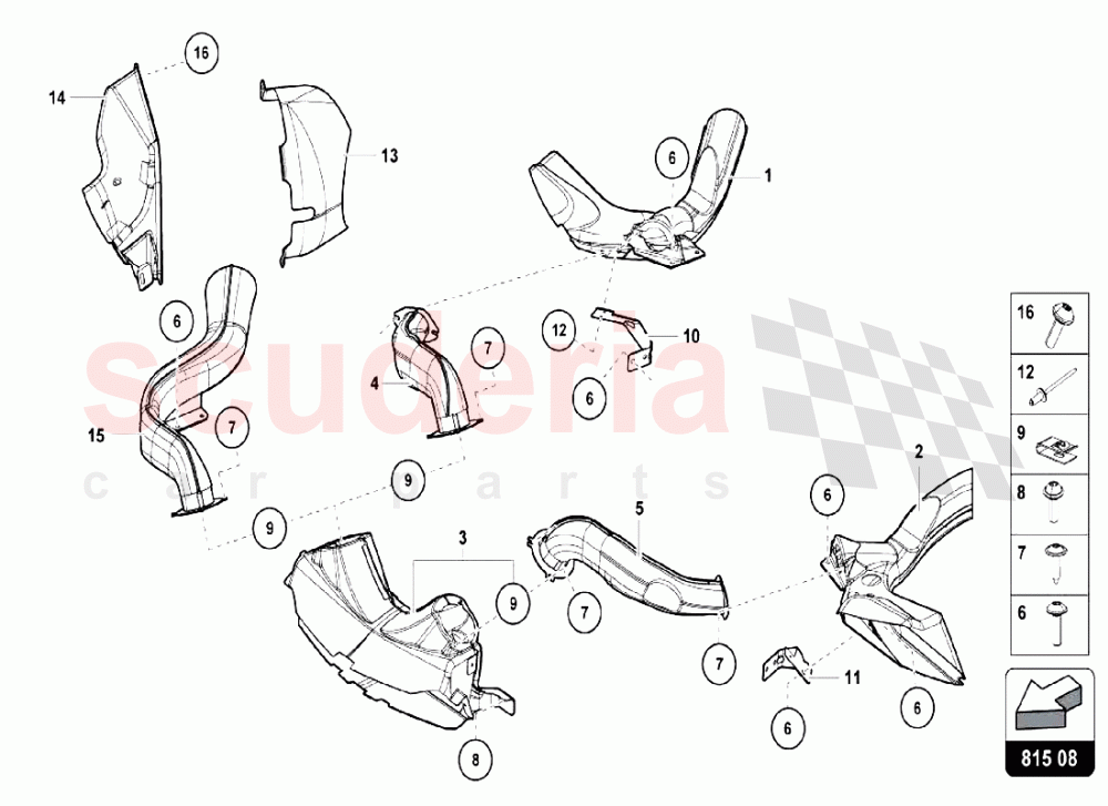 Air Conveyor - Air Duct Cardboard 2 of Lamborghini Lamborghini Aventador LP740 S