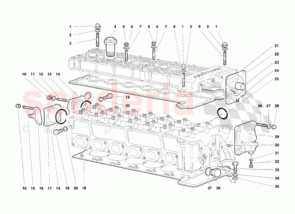 Accessories for Right Cylinder Head of Lamborghini Lamborghini Diablo SV (1998)