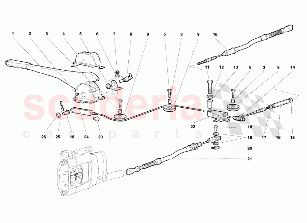 Handbrake of Lamborghini Lamborghini Diablo SE30 (1993-1995)