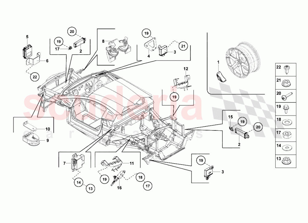 Tpms System - Electrical System of Lamborghini Lamborghini Aventador LP700 Coupe
