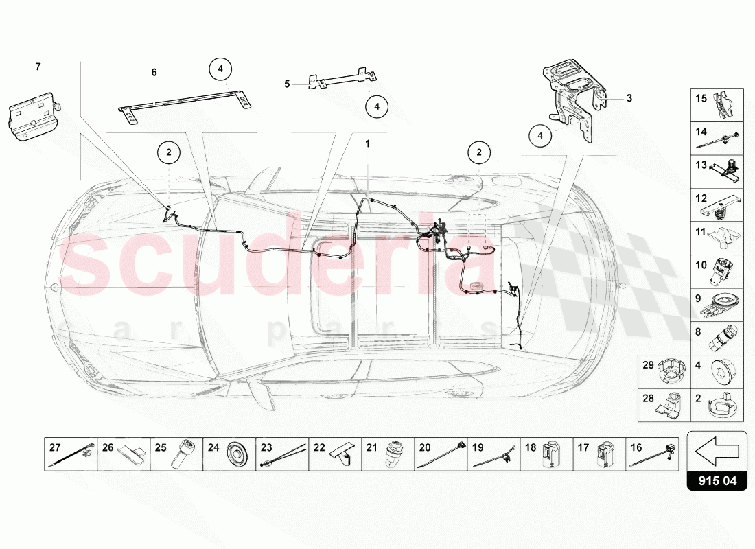 WIRING SET FOR BATTERY +/- of Lamborghini Lamborghini Urus (2018-2019)
