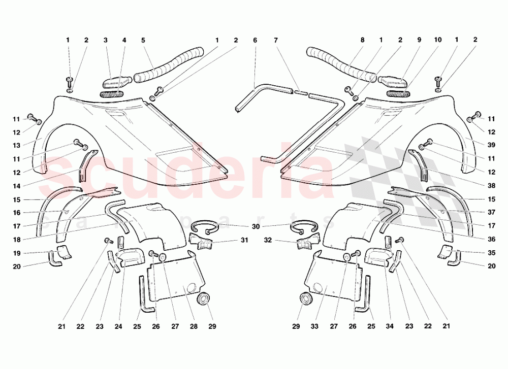 Front Body Elements of Lamborghini Lamborghini Diablo SV (1998)