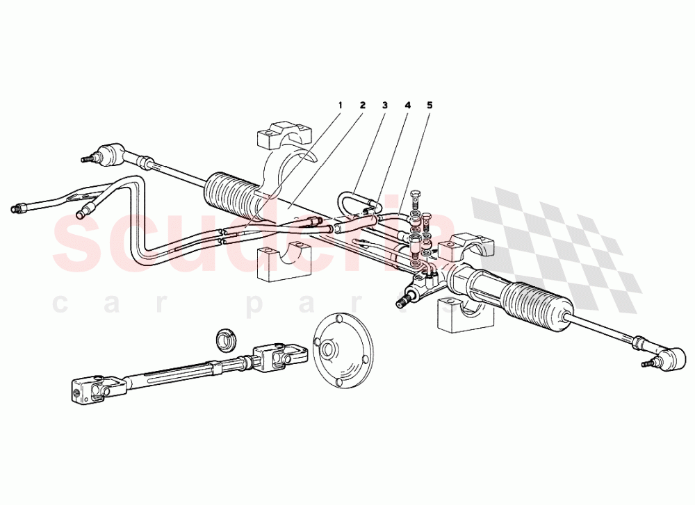 Steering (Valid for GB & Australia - March 2001) of Lamborghini Lamborghini Diablo VT 6.0 (2000-2001)