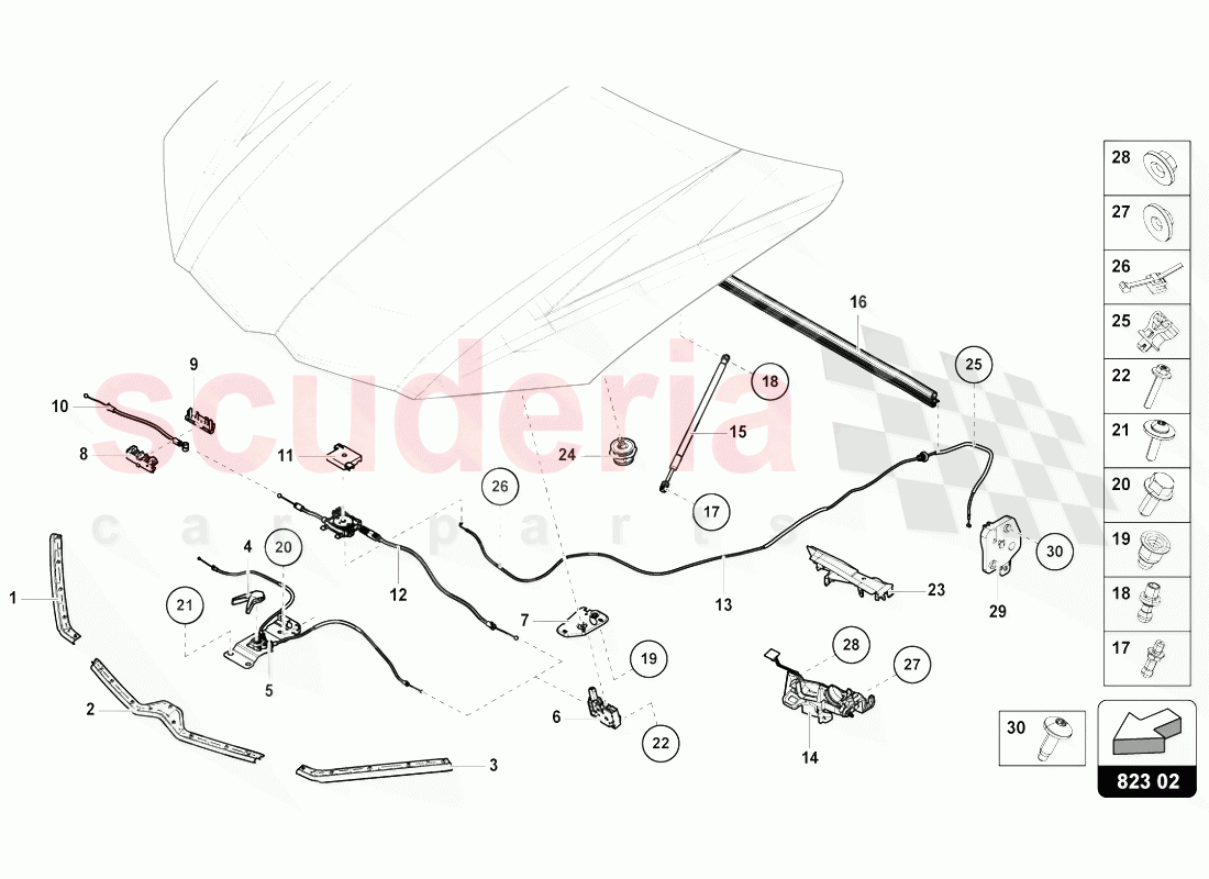 GASKET FOR ENGINE COVER of Lamborghini Lamborghini Urus (2018-2019)
