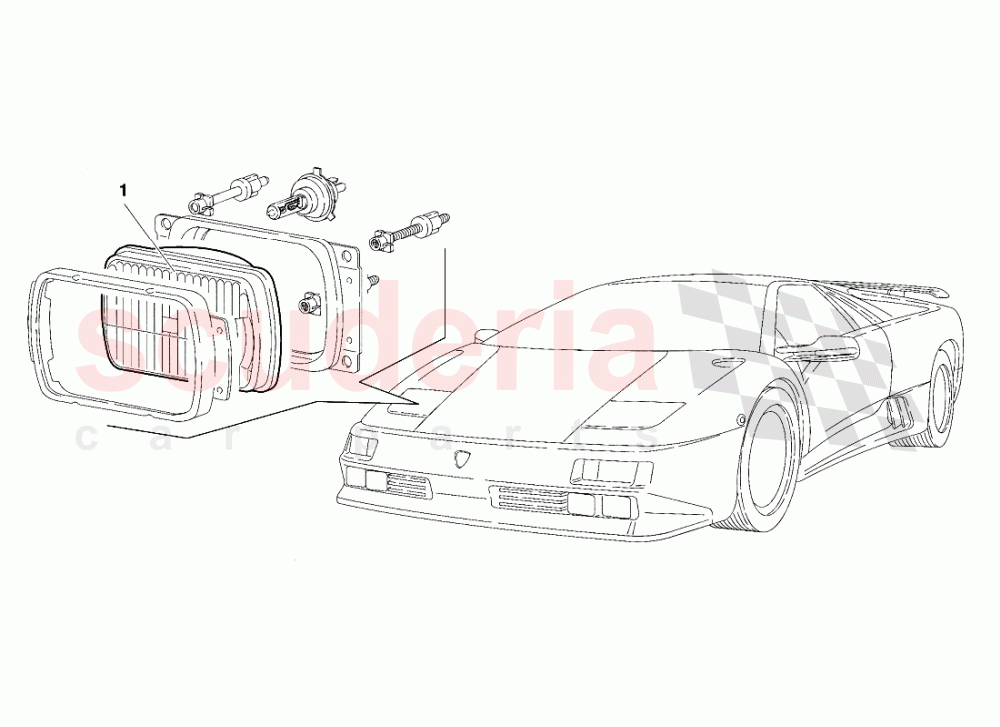 Lights (Valid for Japan - January 1995) of Lamborghini Lamborghini Diablo SE30 (1993-1995)
