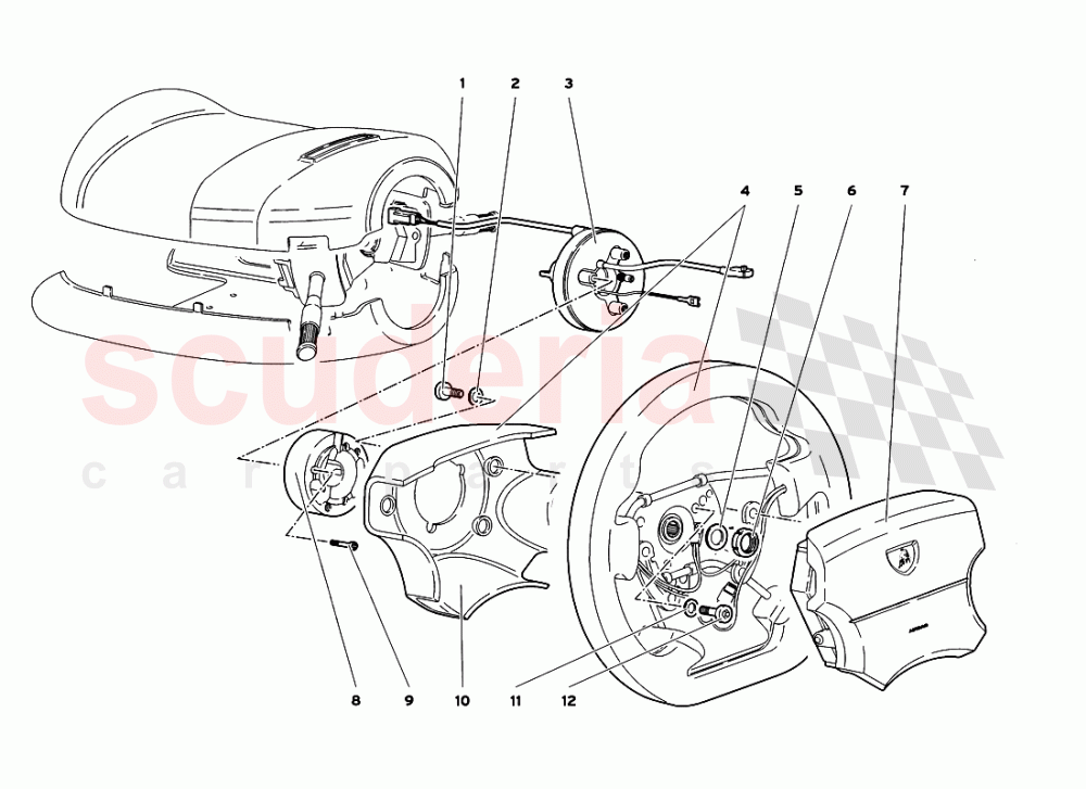 Steering System With Air Bag of Lamborghini Lamborghini Diablo GT (1999-2000)