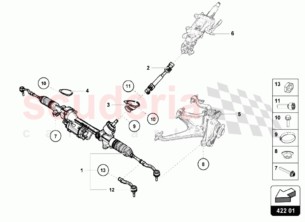 POWER STEERING of Lamborghini Lamborghini Huracan LP610 Spyder
