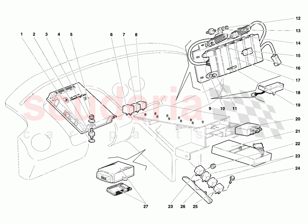 Electrical System (Until SE 079-150) 2 of Lamborghini Lamborghini Diablo SE30 (1993-1995)