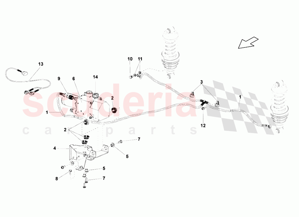 JACKING SYSTEM of Lamborghini Lamborghini Gallardo LP550 Spyder