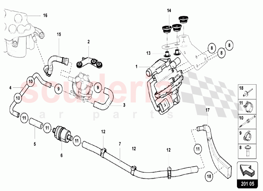 FUEL SYSTEM 1 of Lamborghini Lamborghini Aventador LP750 SV Roadster