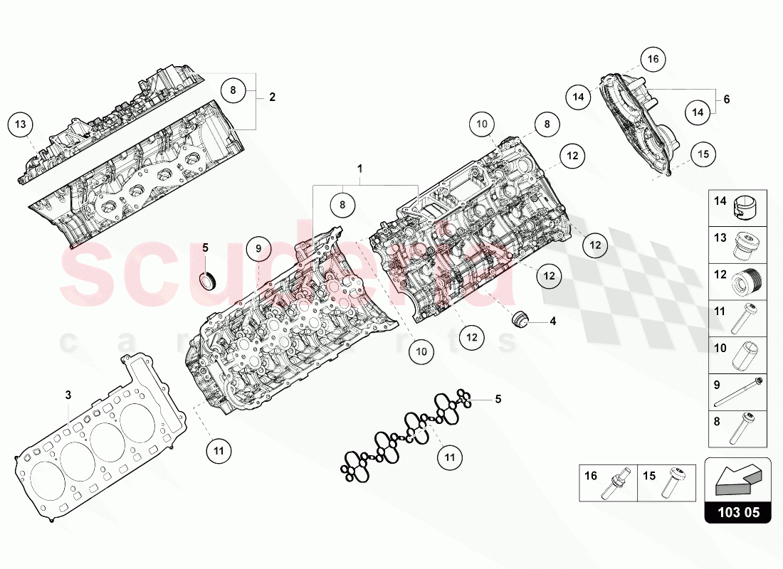 CYLINDER HEAD of Lamborghini Lamborghini Urus (2018-2019)