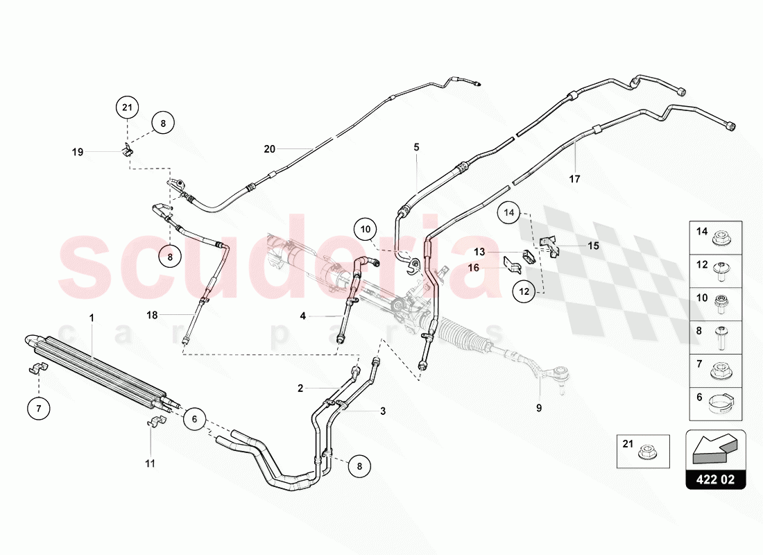 FOR POWER STEERING of Lamborghini Lamborghini Aventador LP770 SVJ Coupe