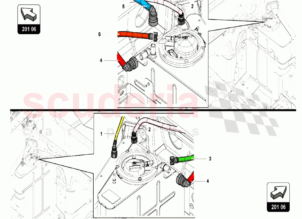 Fuel Supply System of Lamborghini Lamborghini Aventador LP740 S