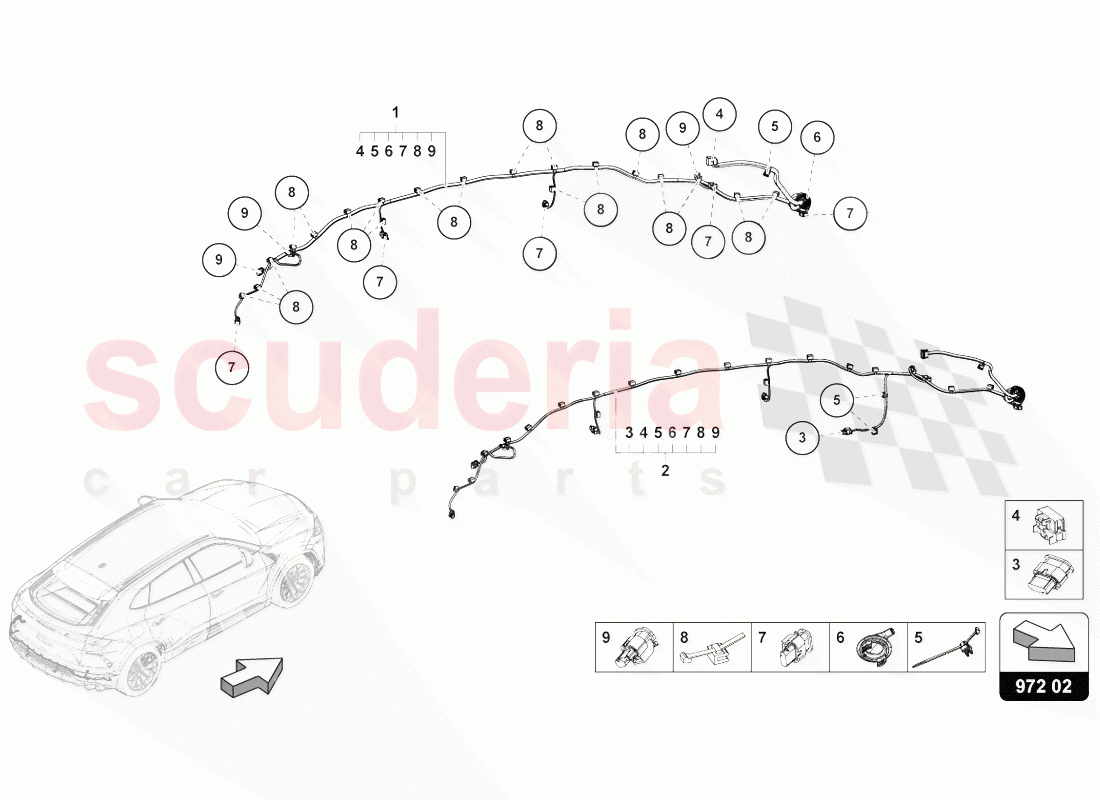 WIRING SET FOR BUMPER of Lamborghini Lamborghini Urus (2018-2019)