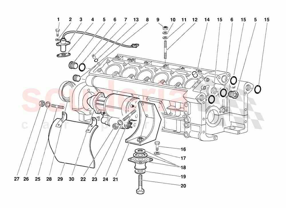Crankcase of Lamborghini Lamborghini Diablo (1990-1998)