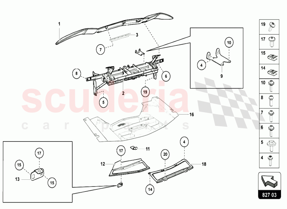 SPOILER of Lamborghini Lamborghini Aventador LP720 Roadster