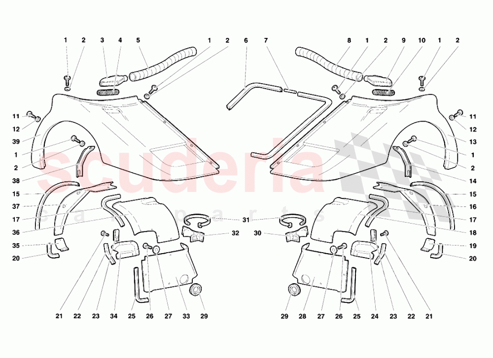 Front Body Elements of Lamborghini Lamborghini Diablo SE30 (1993-1995)