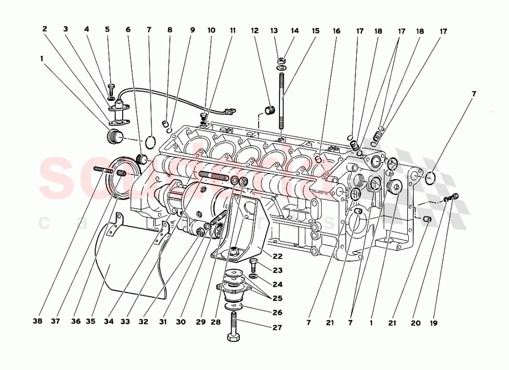 Crankase of Lamborghini Lamborghini Diablo GT (1999-2000)