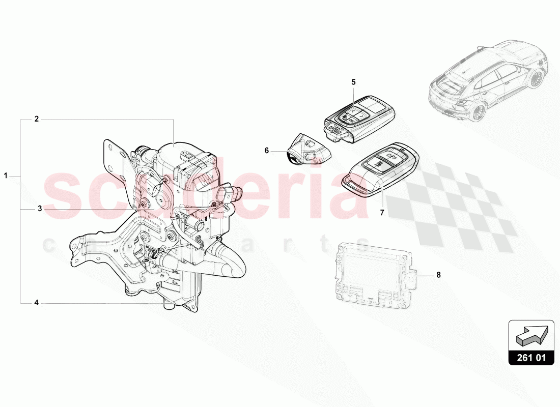 AUXILIARY HEATER FOR COOLANT CIRCUIT of Lamborghini Lamborghini Urus (2018-2019)