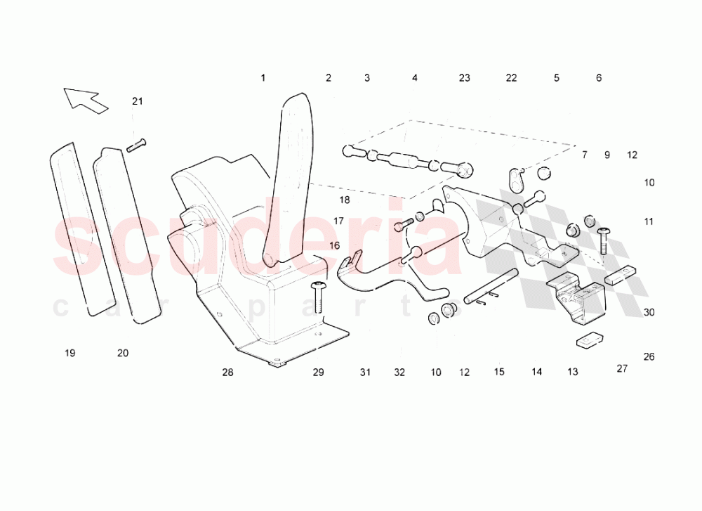 Accelerator Pedal (Manual) of Lamborghini Lamborghini Gallardo (2006-2007)