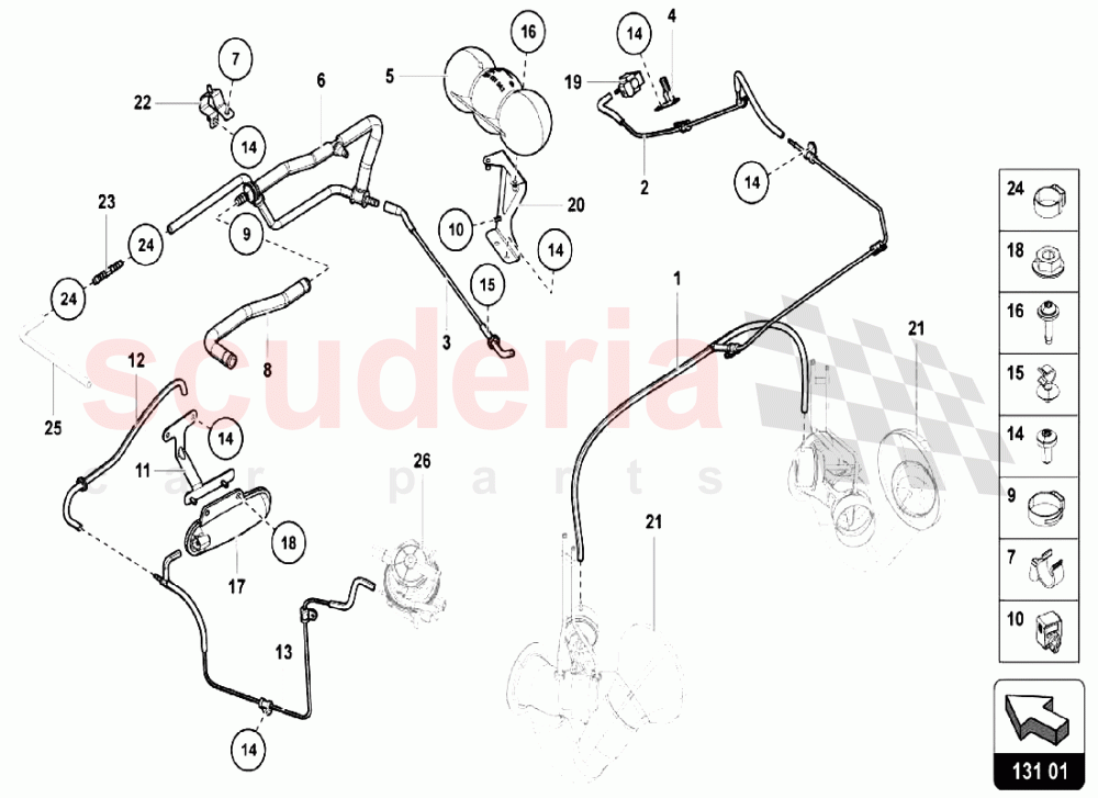 VACUUM SYSTEM of Lamborghini Lamborghini Aventador LP750 SV Roadster