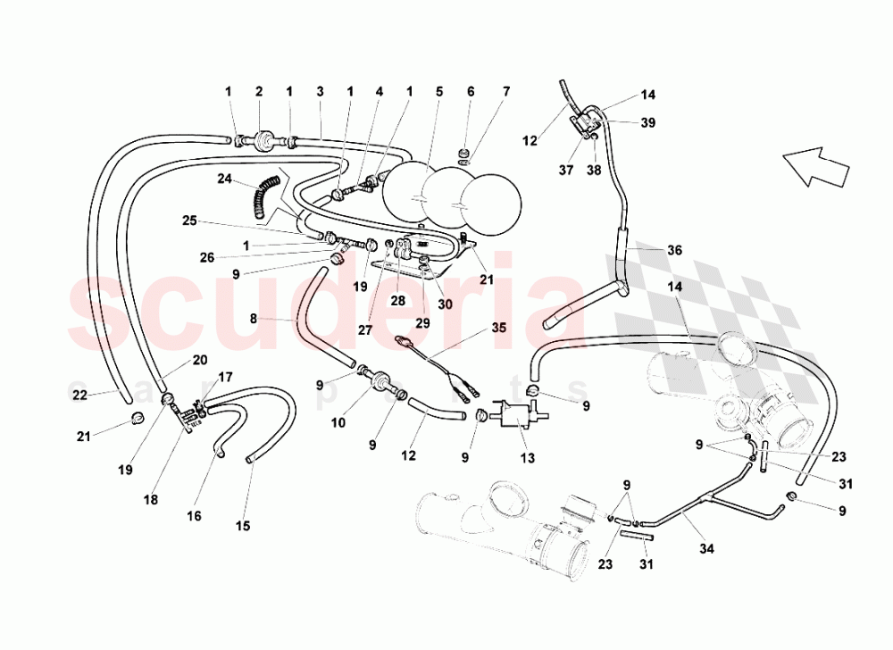 Exhaust System 4 of Lamborghini Lamborghini Murcielago LP640 Roadster