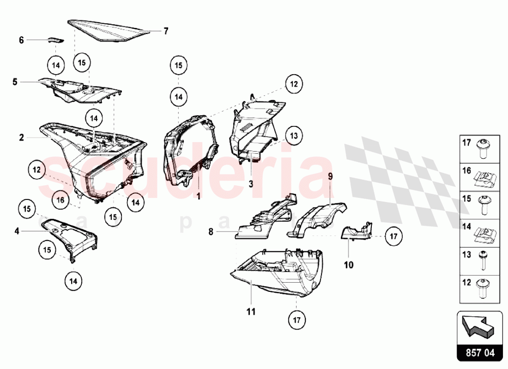 Inner Equipment of Lamborghini Lamborghini Huracan LP580 Coupe
