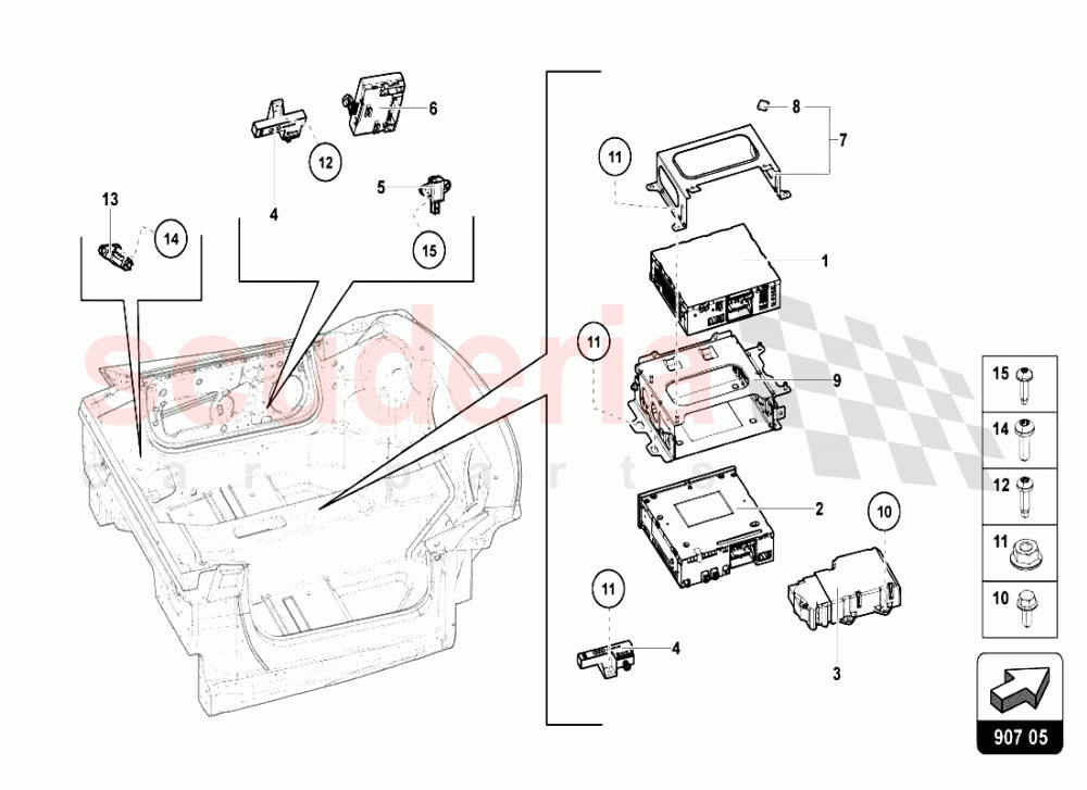 ELECTRICAL SYSTEM 3 of Lamborghini Lamborghini Aventador LP720 Coupe