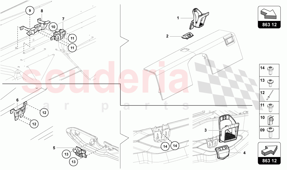 CUPHOLDER of Lamborghini Lamborghini Aventador LP780 Ultimae
