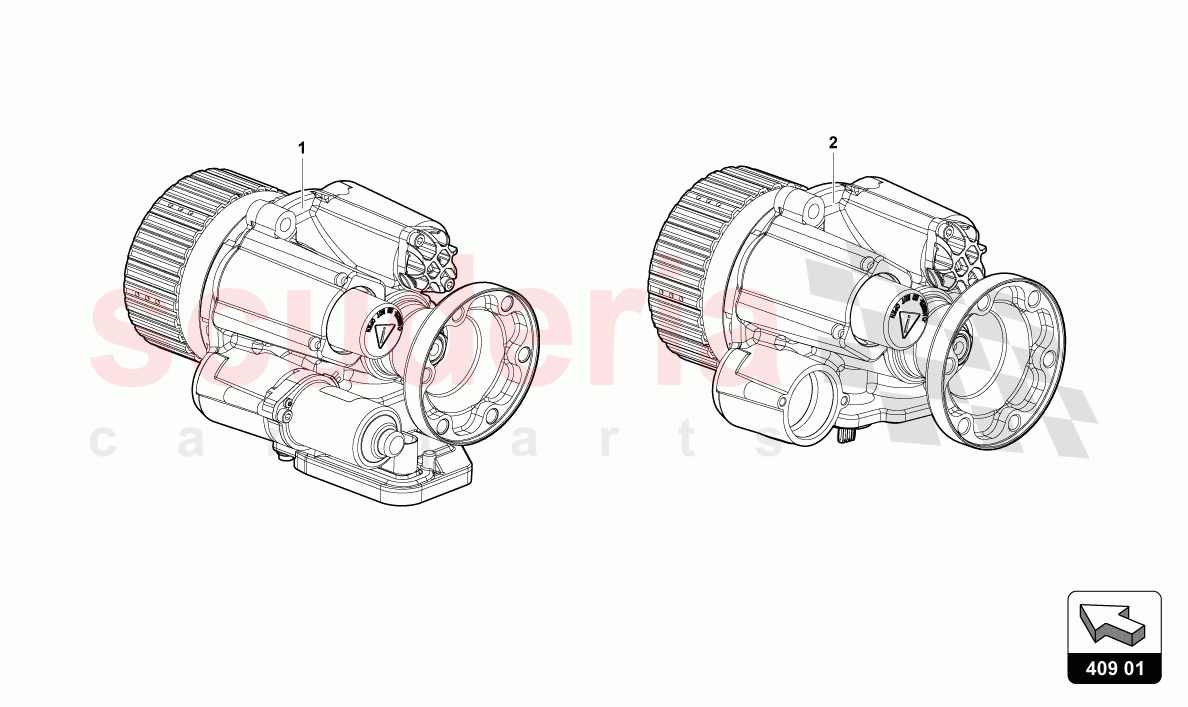 FRONT AXLE DIFFERENTIAL of Lamborghini Lamborghini Aventador LP780 Ultimae Roadster