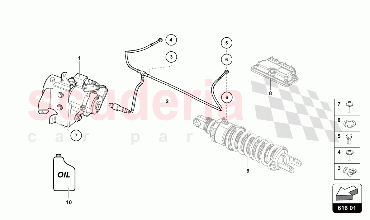 LIFTING DEVICE of Lamborghini Lamborghini Aventador LP780 Ultimae Roadster