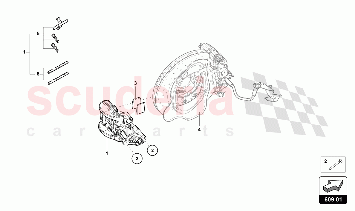 PARKING BRAKE of Lamborghini Lamborghini Huracan Evo Spyder 2WD