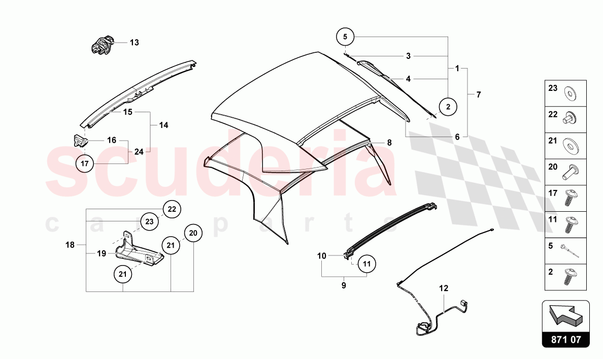 COVER - TOP of Lamborghini Lamborghini Huracan Evo Spyder 2WD