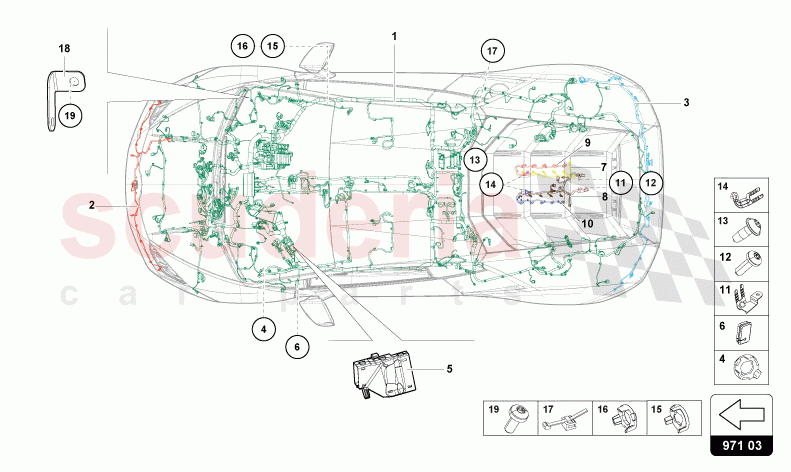 WIRING CENTER of Lamborghini Lamborghini Huracan Evo Spyder 2WD