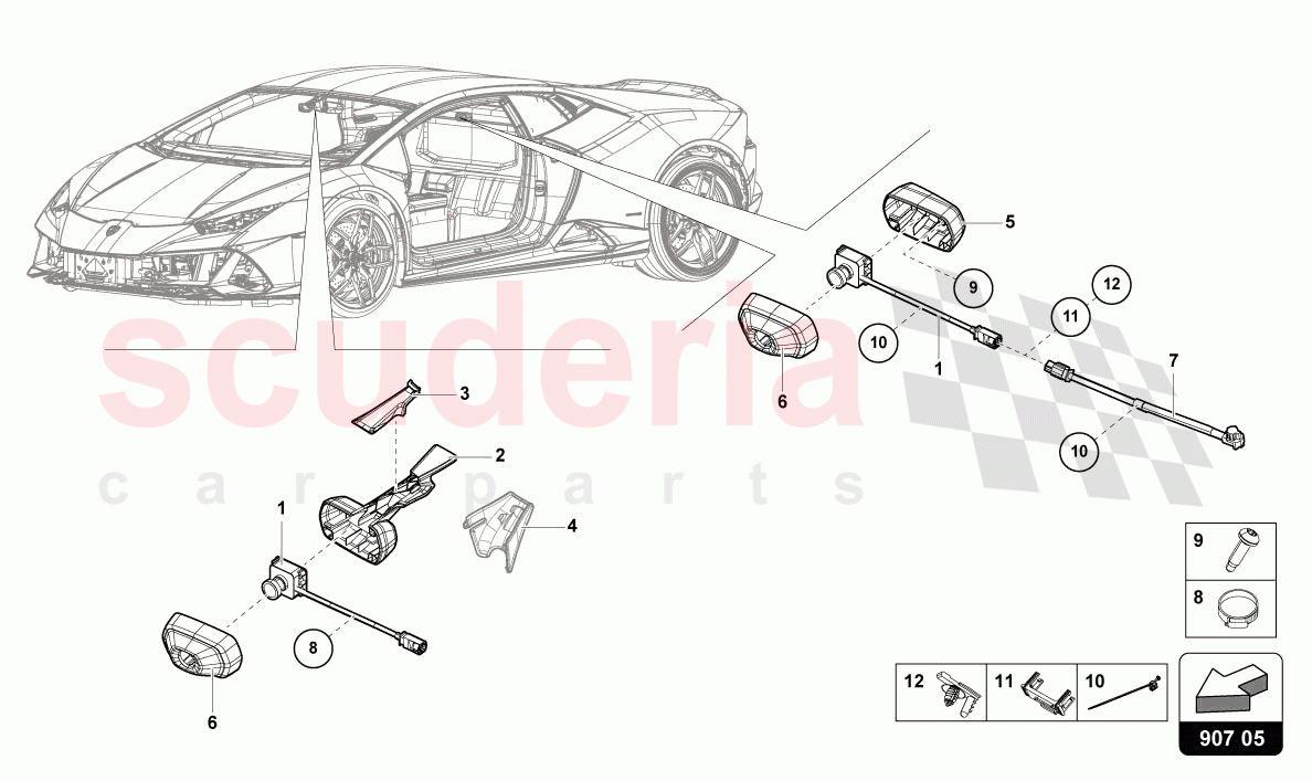 ELECTRICAL PARTS FOR VIDEO RECORDING AND TELEMETRY SYSTEM of Lamborghini Lamborghini Huracan STO
