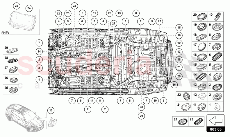 SEALING PLUG SET of Lamborghini Lamborghini Urus S