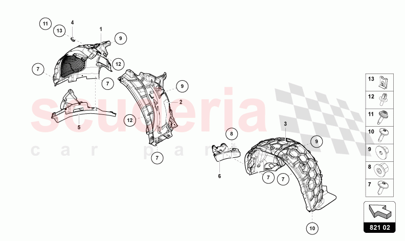 WHEEL HOUSING LINER of Lamborghini Lamborghini Urus S
