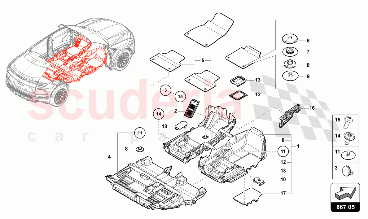 PROTECTIVE MAT of Lamborghini Lamborghini Urus S