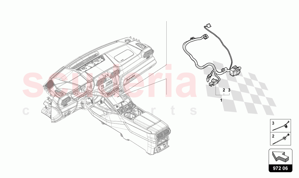 WIRING HARNESS FOR CENTRE CONSOLE of Lamborghini Lamborghini Urus S