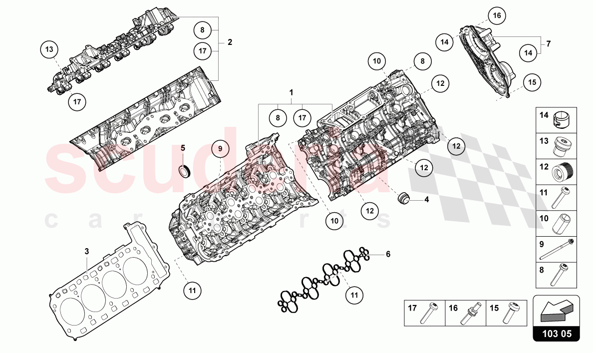CYLINDER HEAD of Lamborghini Lamborghini Urus (2019-2022)