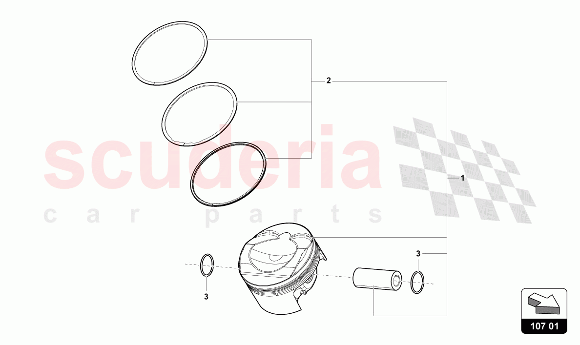 PISTON COMPLETE of Lamborghini Lamborghini Urus (2019-2022)