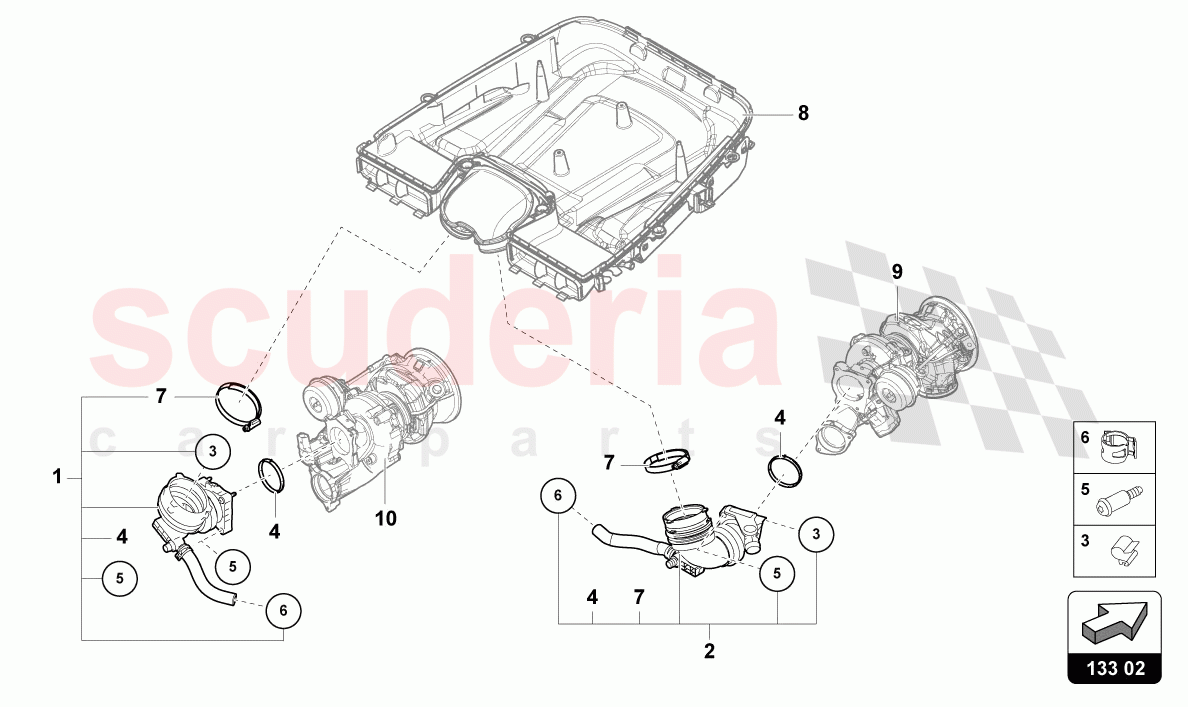 INTAKE CONNECTION of Lamborghini Lamborghini Urus (2019-2022)