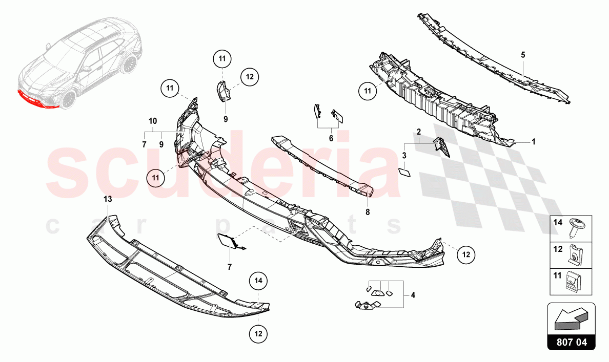 BUMPER, COMPLETE DUNE of Lamborghini Lamborghini Urus (2019-2022)