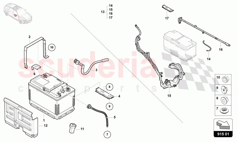 BATTERY of Lamborghini Lamborghini Urus (2019-2022)