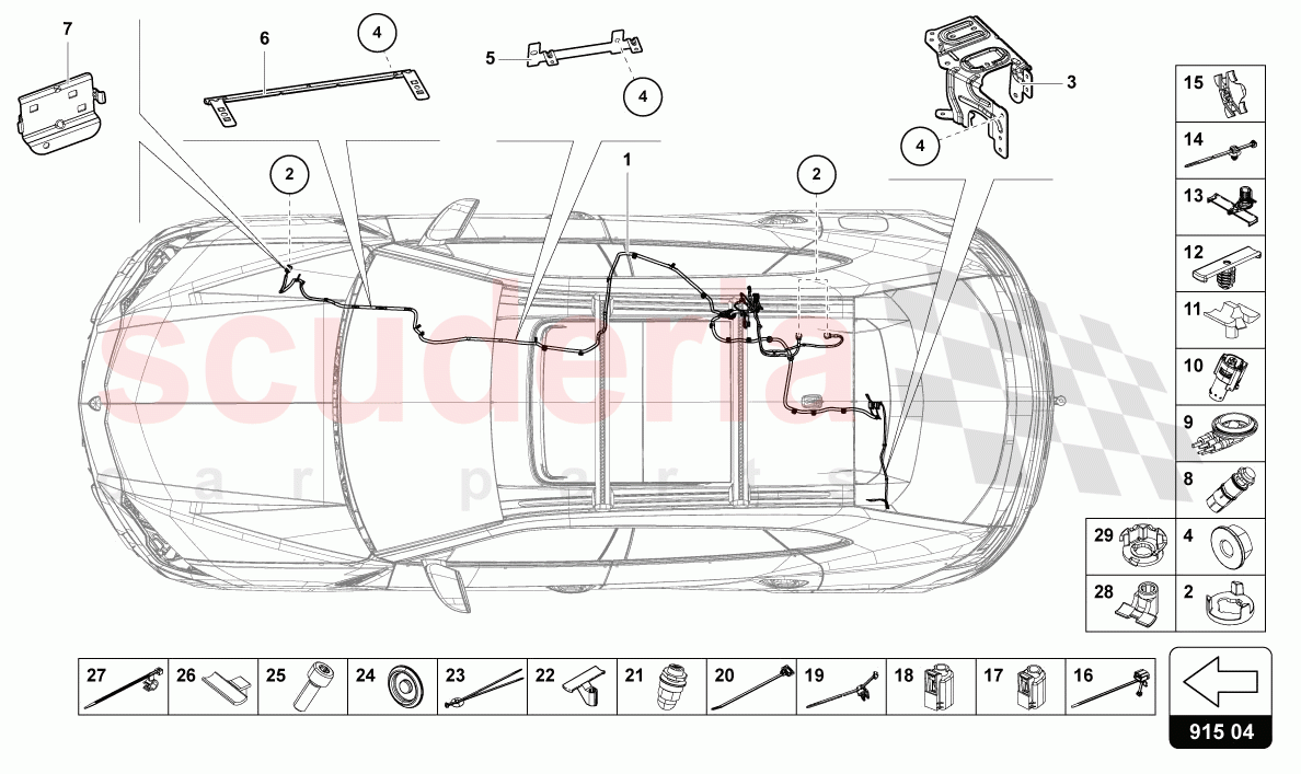 WIRING SET FOR BATTERY +/- of Lamborghini Lamborghini Urus (2019-2022)