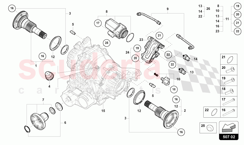 FOR REAR AXLE DIFFERENTIAL of Lamborghini Lamborghini Urus Performante